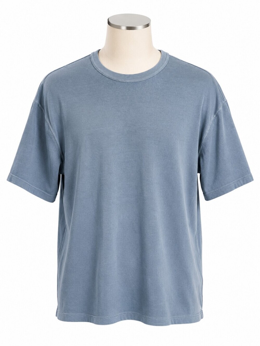 Old Navy Men's NWT Blue Garment Dyed Heavyweight Cropped T-shirt Sz L Casual